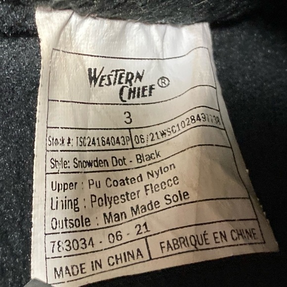 Western Chief Girl's Snowden Dot Waterproof Fleece-Lined Snow Winter Boots SZ 3 - Picture 11 of 11